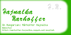 hajnalka marhoffer business card